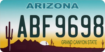 AZ license plate ABF9698