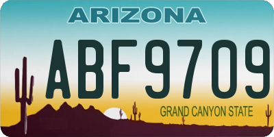 AZ license plate ABF9709