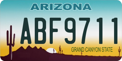 AZ license plate ABF9711