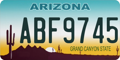 AZ license plate ABF9745
