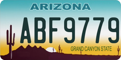 AZ license plate ABF9779