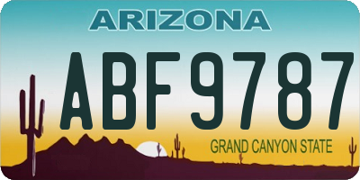 AZ license plate ABF9787