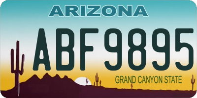 AZ license plate ABF9895