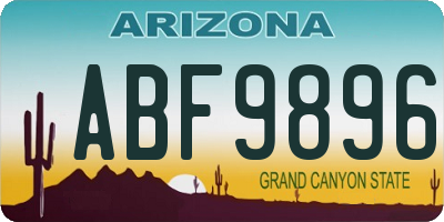 AZ license plate ABF9896