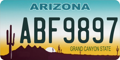 AZ license plate ABF9897