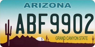 AZ license plate ABF9902