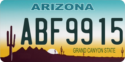 AZ license plate ABF9915