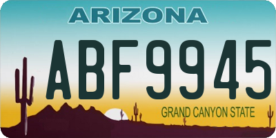 AZ license plate ABF9945