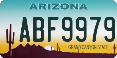 AZ license plate ABF9979