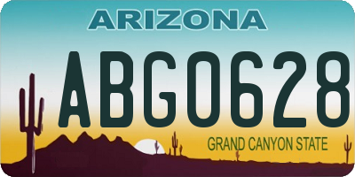 AZ license plate ABG0628