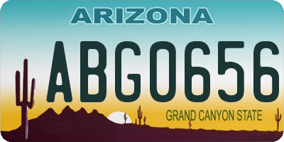 AZ license plate ABG0656