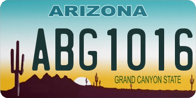 AZ license plate ABG1016