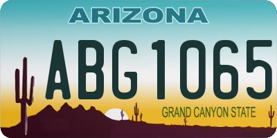 AZ license plate ABG1065