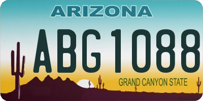 AZ license plate ABG1088