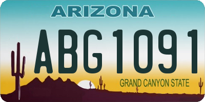 AZ license plate ABG1091