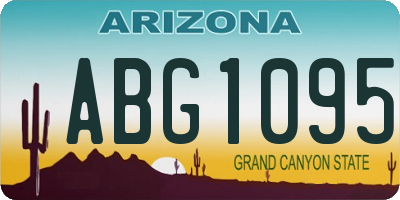 AZ license plate ABG1095