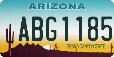 AZ license plate ABG1185