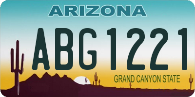 AZ license plate ABG1221