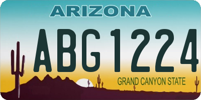AZ license plate ABG1224