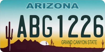 AZ license plate ABG1226