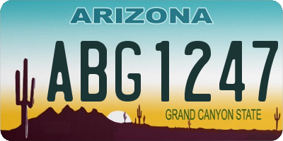 AZ license plate ABG1247