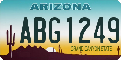 AZ license plate ABG1249