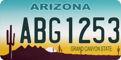 AZ license plate ABG1253