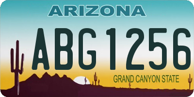 AZ license plate ABG1256