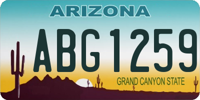 AZ license plate ABG1259