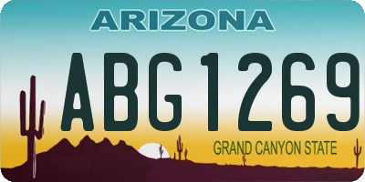 AZ license plate ABG1269