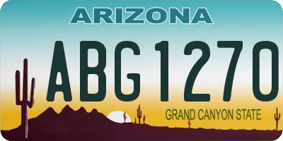 AZ license plate ABG1270