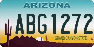 AZ license plate ABG1272