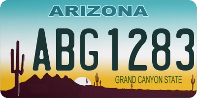 AZ license plate ABG1283