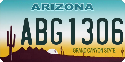 AZ license plate ABG1306