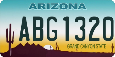 AZ license plate ABG1320