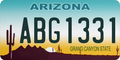 AZ license plate ABG1331