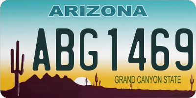 AZ license plate ABG1469