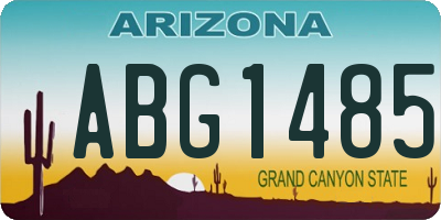 AZ license plate ABG1485