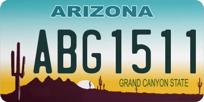 AZ license plate ABG1511