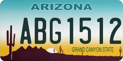 AZ license plate ABG1512