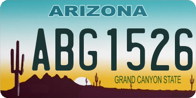 AZ license plate ABG1526