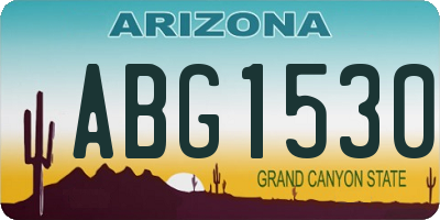AZ license plate ABG1530