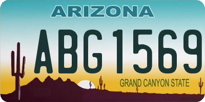AZ license plate ABG1569