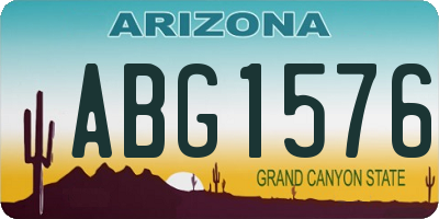AZ license plate ABG1576