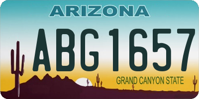 AZ license plate ABG1657
