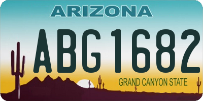 AZ license plate ABG1682