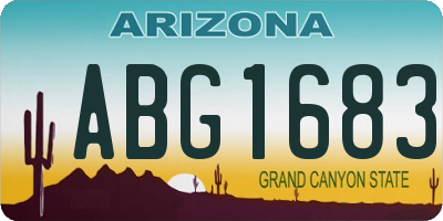 AZ license plate ABG1683