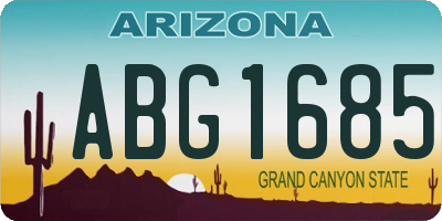 AZ license plate ABG1685