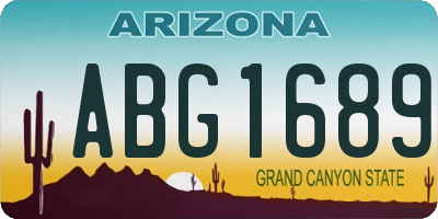 AZ license plate ABG1689