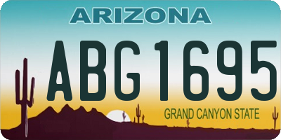 AZ license plate ABG1695